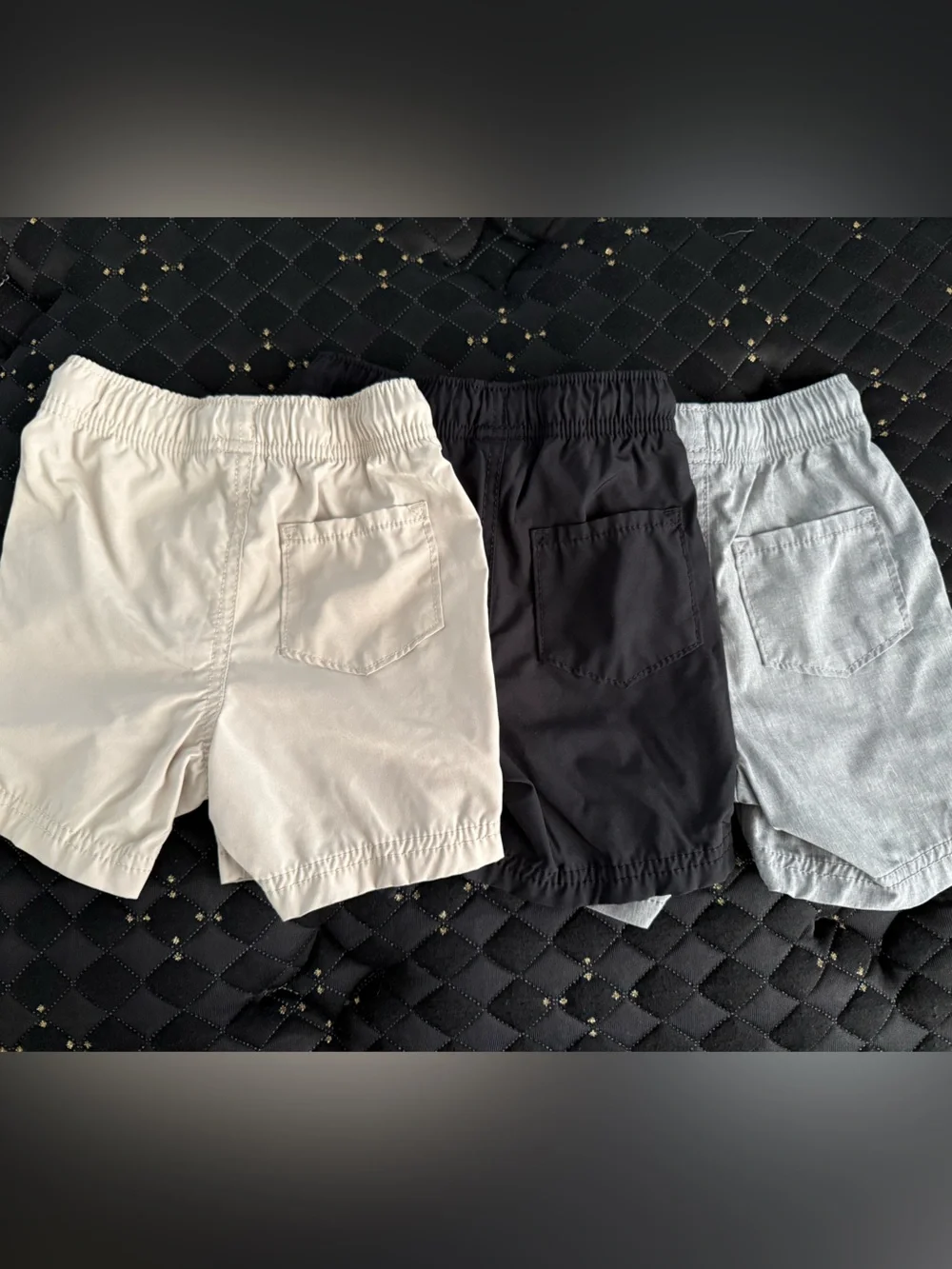 jumping beans Grey, Black & beige Pull-On woven Shorts (price for all 3)